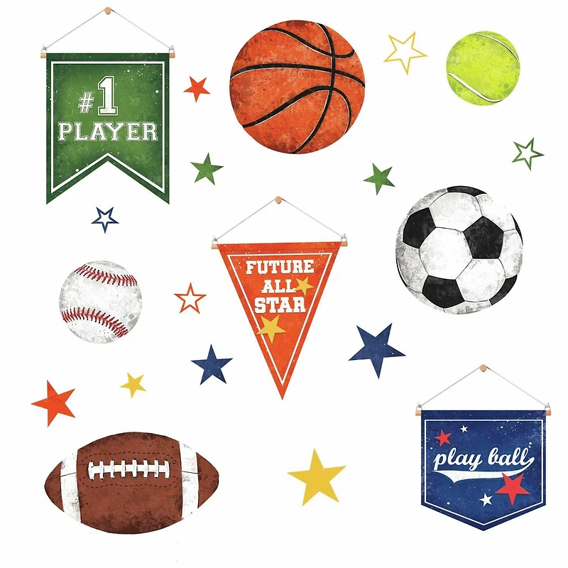 RoomMates Sports Balls Peel & Stick Wall Decals