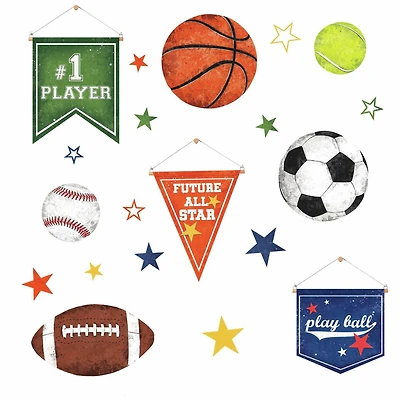 RoomMates Sports Balls Peel & Stick Wall Decals