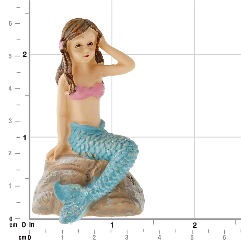 Miniature Mermaid on a Rock by Make Market®