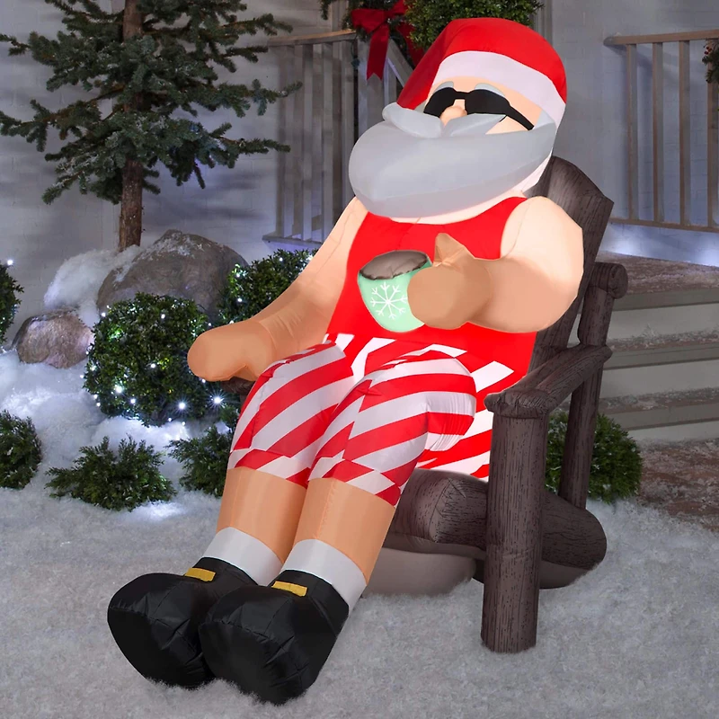 4.5ft. Airblown® Inflatable Christmas Santa in Outdoor Chair