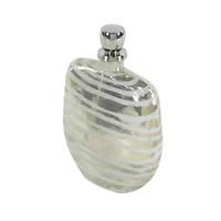 16" Gold & Silver Glass Decorative Bottle