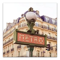 Metro Sign 16" x 16" Canvas Wall Art