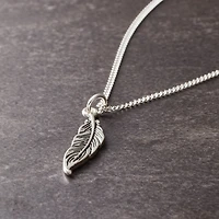 Charmalong™ Antique Silver Plated Feather Charm by Bead Landing™