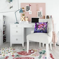 Designart 'Abstract Floral Design with Dove' Modern & Contemporary Bedding Set