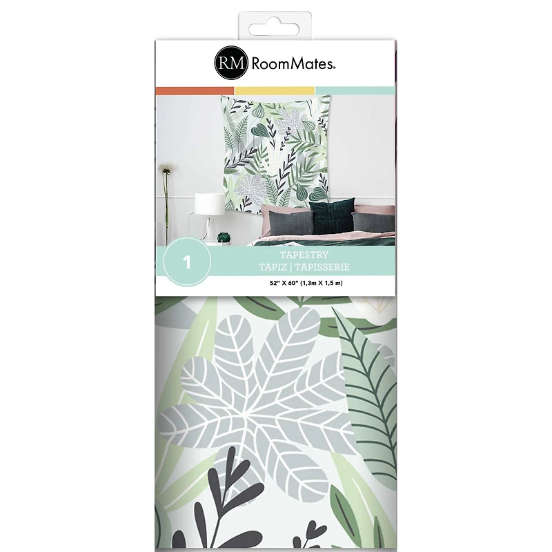 RoomMates Tropical Leaves Tapestry