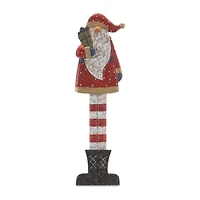 30" Tall Wooden Santa with Presents
