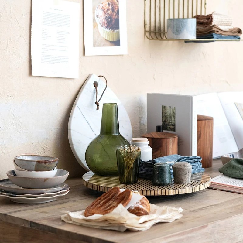 Hello Honey® 14" White Mélange Marble Board with Handle