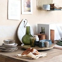 Hello Honey® 14" White Mélange Marble Board with Handle