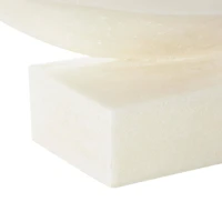 19.5" White Polystone Abstract Twisted Wave Decorative Sculpture with Elevated Base