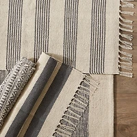 DII® Gray Combo Stripe Hand-Loomed Rug, 2ft. x 3ft.