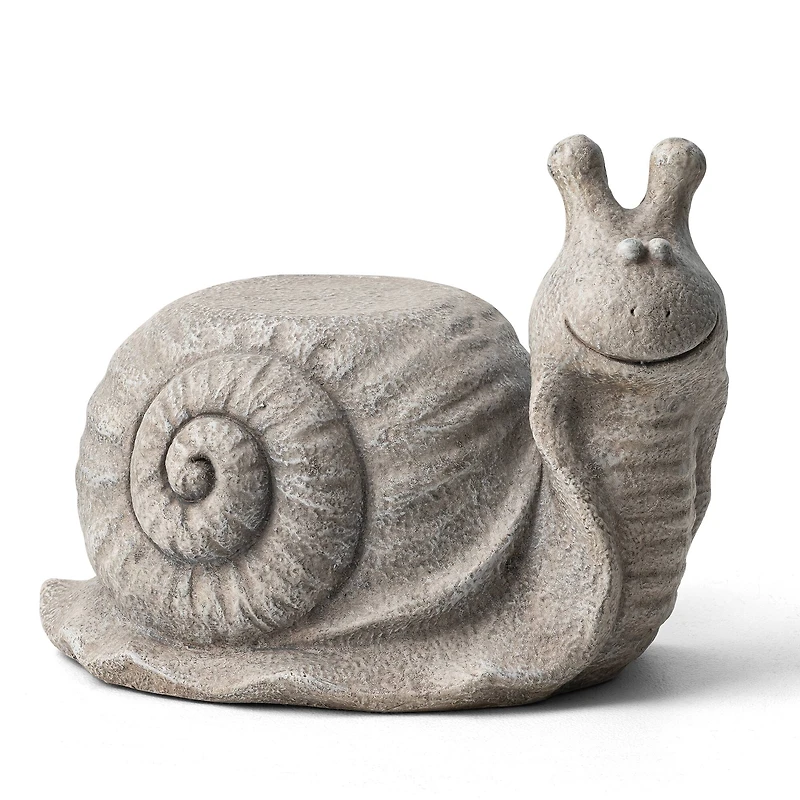 Glitzhome® 16.25" Snail Garden Statue Planter Stand