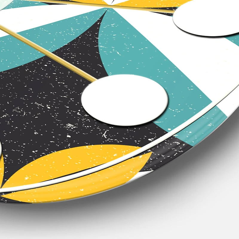 Designart 'Retro Abstract Design Vii Mid-Century Modern Wall Clock