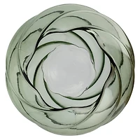 Hello Honey® 7.75" Green Round Twisted Glass Vase