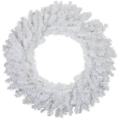 30" White Canadian Pine Artificial Christmas Wreath