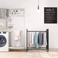 NEX™ Black 20-Hanger Rolling Trolley Closet Organizer