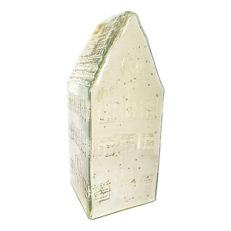 Hello Honey® 10" Silver Tall Mercury Glass House Decoration