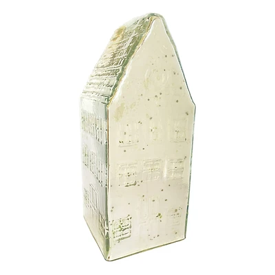 Hello Honey® 10" Silver Tall Mercury Glass House Decoration