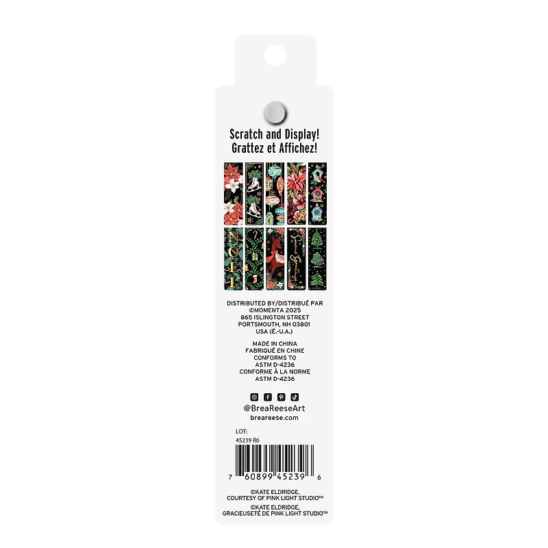 Brea Reese™ Classic Holiday Scratch Art Bookmarks