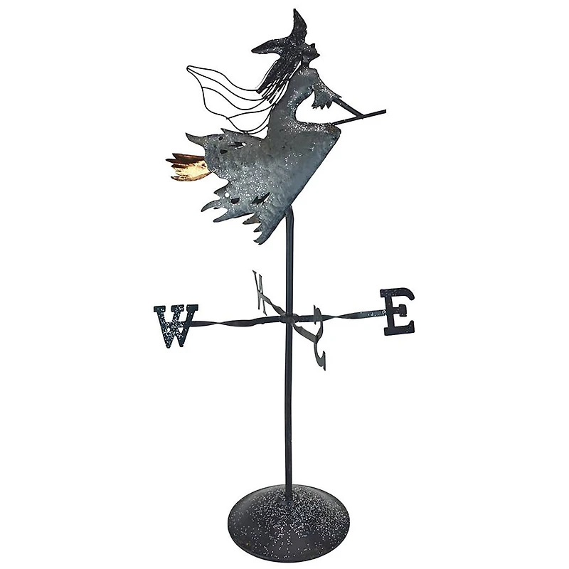 Design Toscano 23.5" Bewitched Wicked Witch Tabletop Metal Weathervane