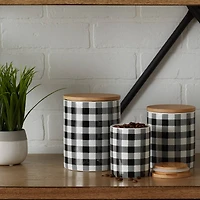 DII® Buffalo Check Ceramic Canister Set