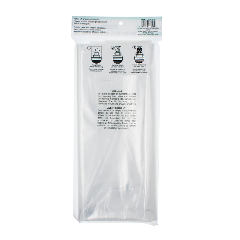 Jumbo Clear Basket Gift Bags by Celebrate It™, 12ct.