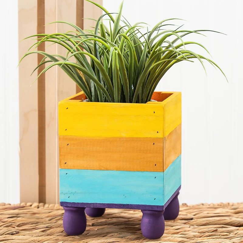 6" Unfinished Wooden Cube Riser Box