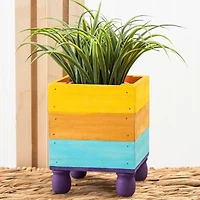 6" Unfinished Wooden Cube Riser Box