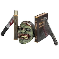 Design Toscano 11" Dead Read Bloody Zombie Sculptural Bookend Set