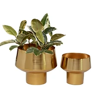 Gold Metal Glam Planter Set