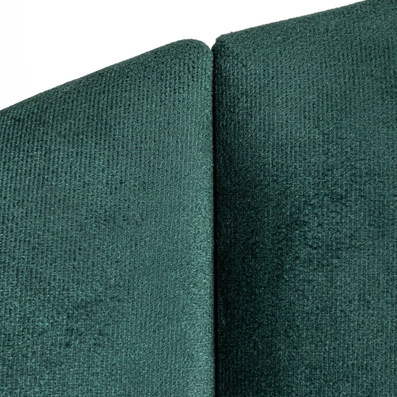 Hello Honey® NoSom 5ft. Queen Sized Emerald Green Upholstered Velvet Panel Arched Headboard