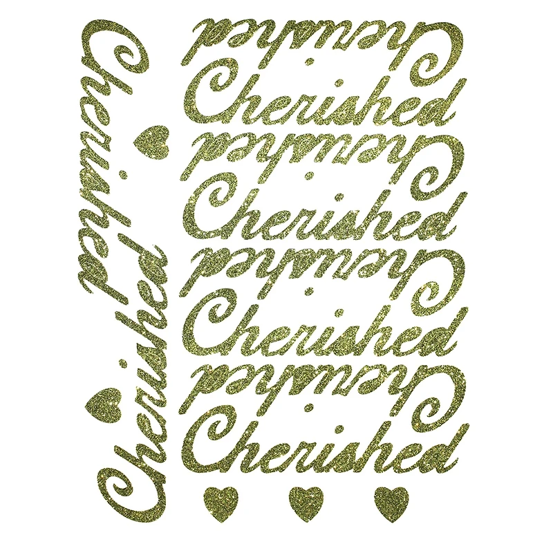 JAM Paper Cherished Gold Standard Script Stickers