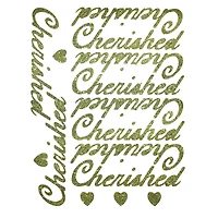 JAM Paper Cherished Gold Standard Script Stickers