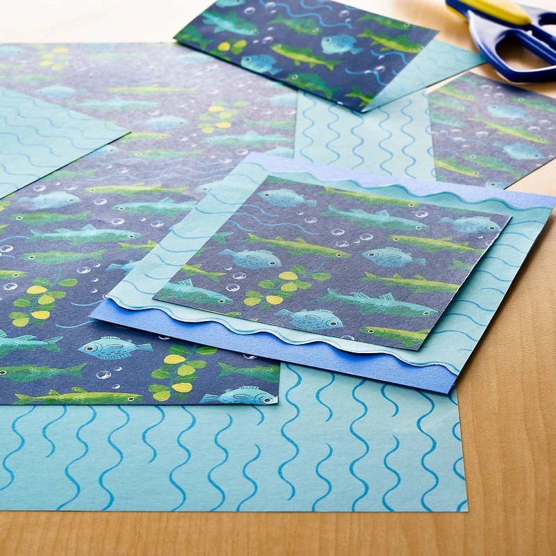 Aquatic Double-Sided Cardstock Paper by Recollections™, 12" x 12"