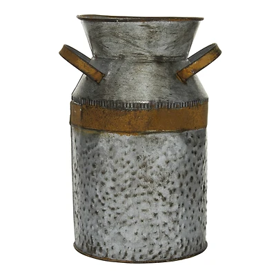 9" Gray Decorative Farmhouse Milk Can