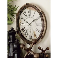 White Coastal Metal Wall Clock