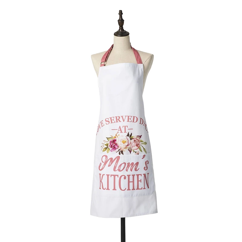 Glitzhome® 31.5" Faux Burlap Mother's Day Apron