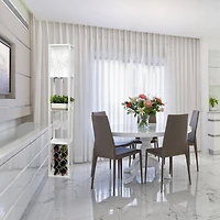 Simple Designs™ Floor Lamp Storage Shelf and Wine Rack with Linen Shade