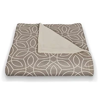Leafy Pattern Coral Fleece Blanket