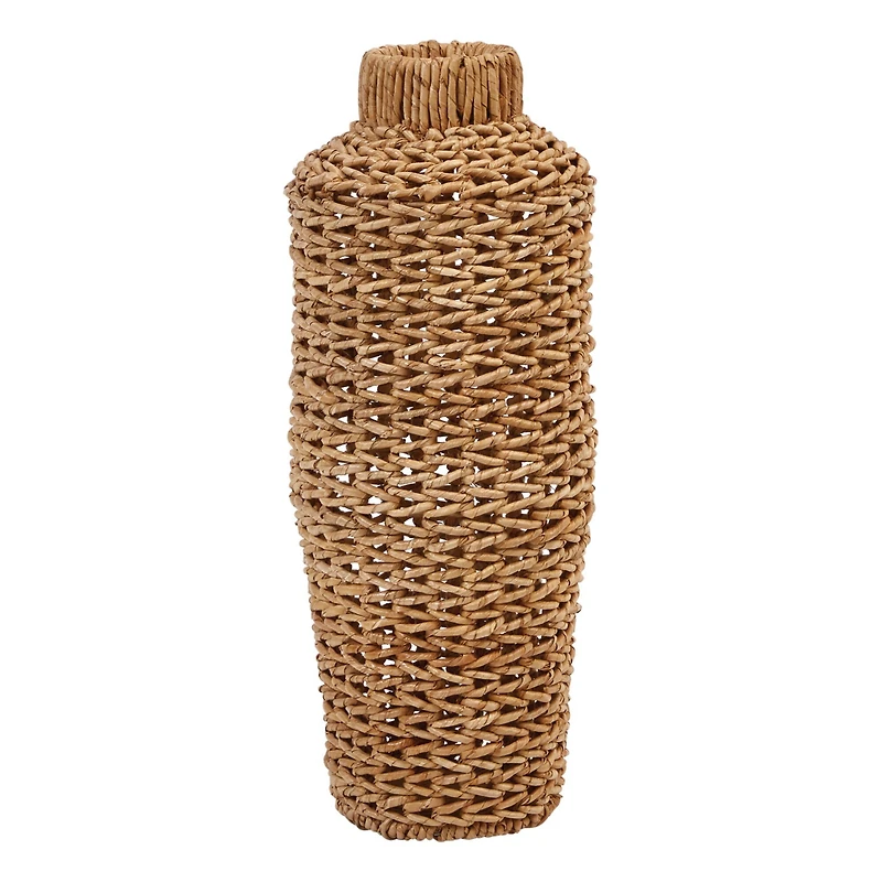 Hello Honey® 22" Handwoven Water Hyacinth & Rattan Floor Vase