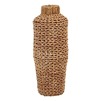 Hello Honey® 22" Handwoven Water Hyacinth & Rattan Floor Vase