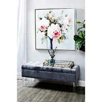 25'' Silver Metal Glam Tray