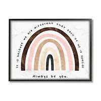 Stupell Industries Diversity Rainbow Wall Art in Black Frame