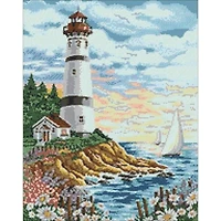 Wizardi Lighthouse at Sunrise Diamond Painting Kit