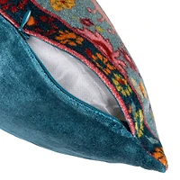 Hello Honey® 24" x 16" Floral Harmony Velvet Lumbar Pillow