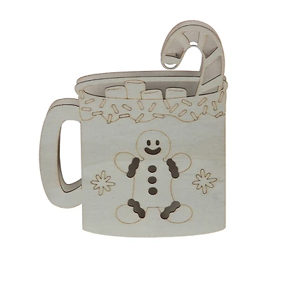 6" Gingerbread Mug DIY LED Wood Décor by Make Market®
