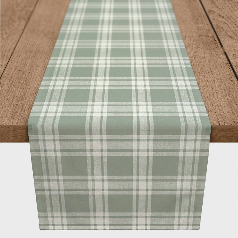 Faded Plaid Indoor/Outdoor Table Runner