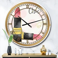 Designart 'Fashion Glam Lipstick Ii Glam Wall Clock