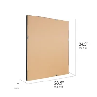 Head West® 34.5" Alderton Black & Silver Framed Beveled Wall Mirror 