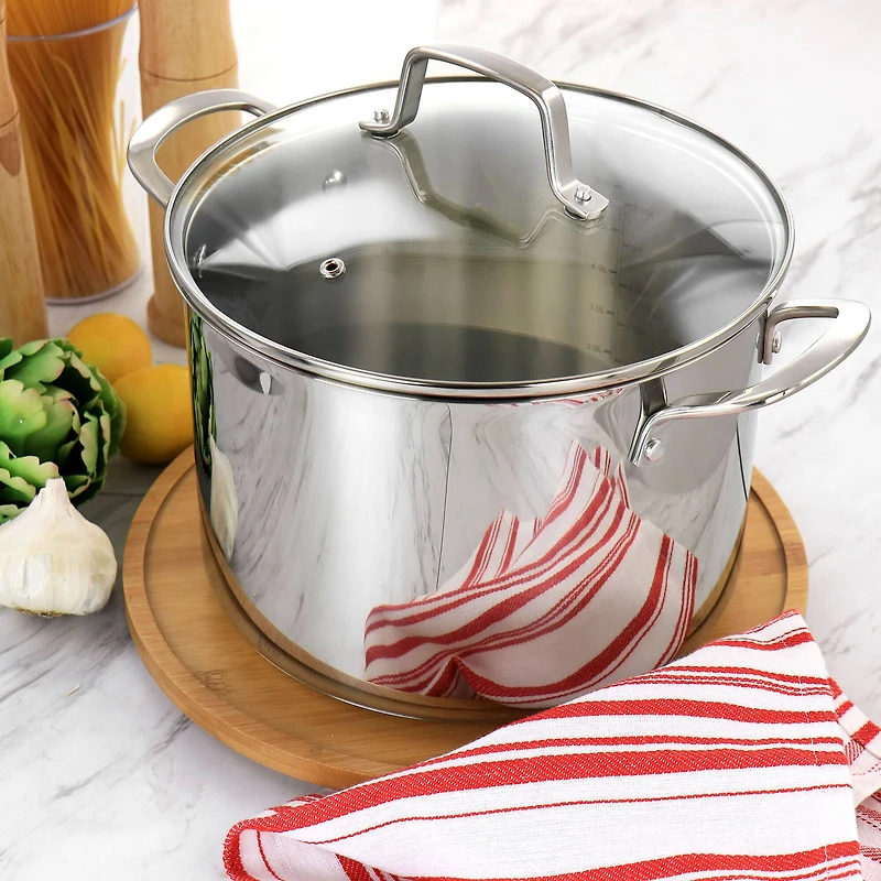 Martha Stewart 8qt. Castelle Stainless Steel Dutch Oven with Lid