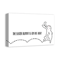 Bunny On The Way Canvas Wall Art